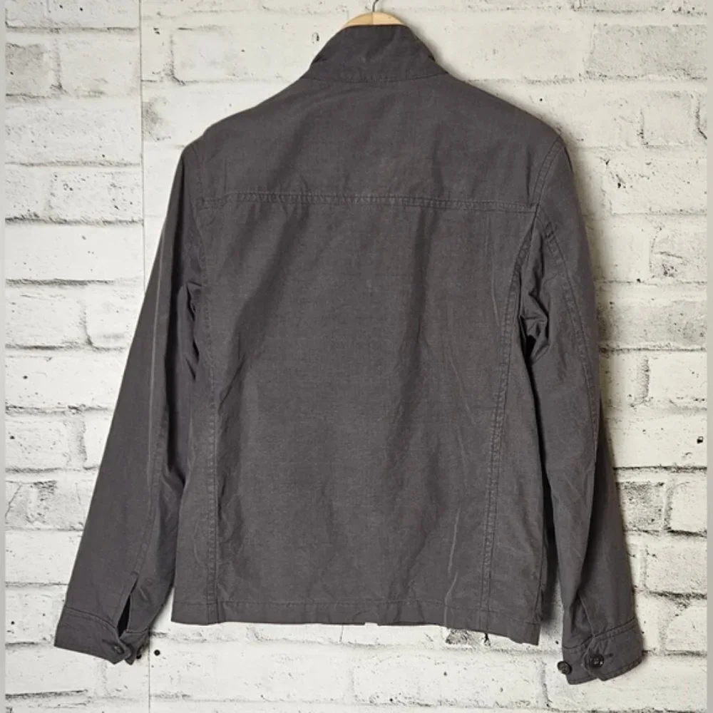 Banana Republic Jacket Mens Small Gray Lightweight Zip Casual